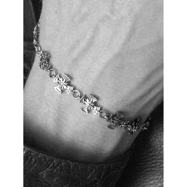 Floral Cross Bracelet