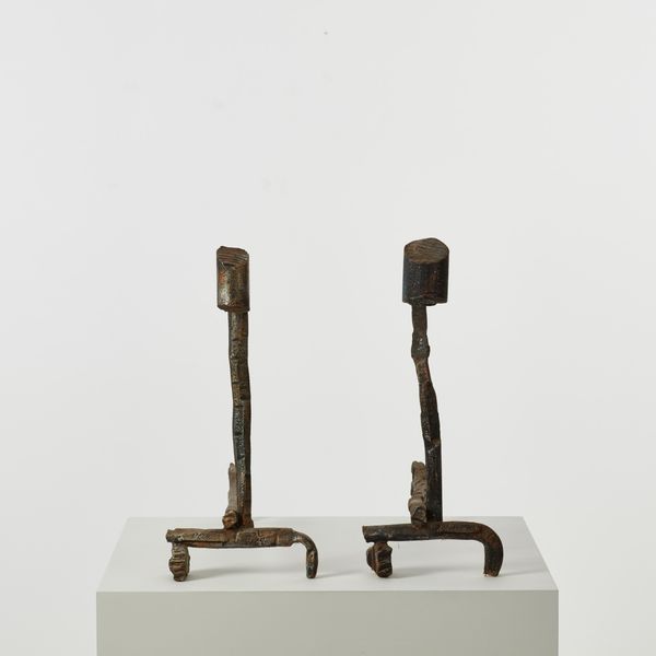 Salvino Marsura Alari Caminetto (Fire Andirons), Treviso, Italy, 1970s