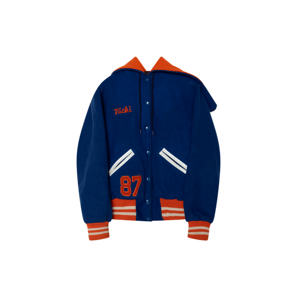 Vintage Blue and Orange Varsity Jacket