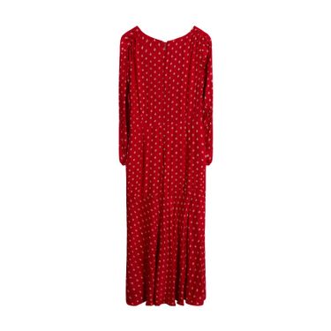 Rebecca Taylor Dot Jacquard Tea Dress in Red