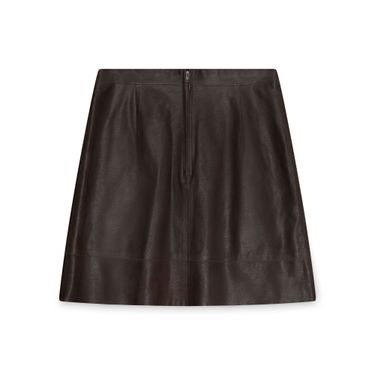 Club Glam Brown Leather Skirt