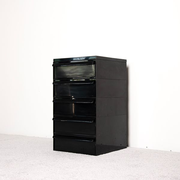 Kartell Black 5 Drawer Slide Storage System