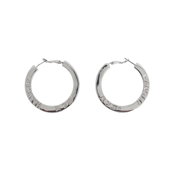 Hanger Inc Silver Hoop Earrings