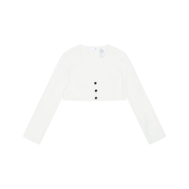 Vintage Liz Claiborne White Cropped Jacket