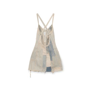 Vintage Paneled Denim Mini Dress