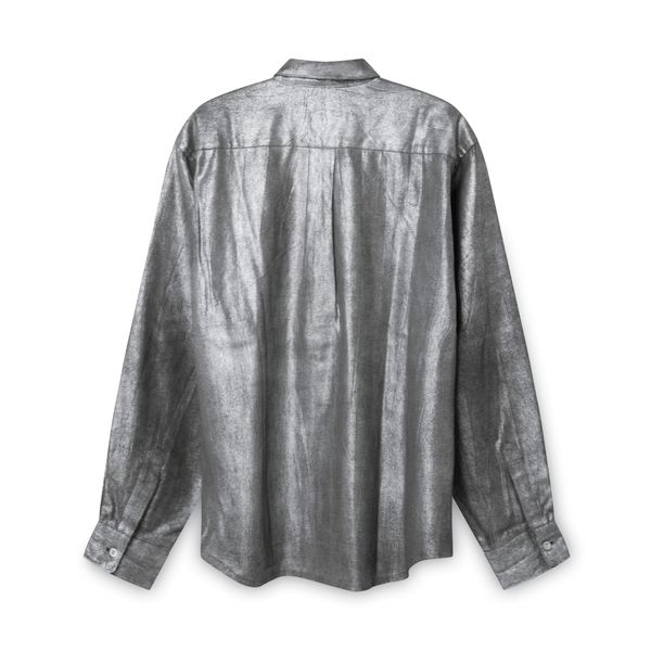 Comme des Garçons Silver Coated Wool Shirt