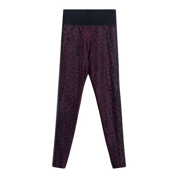 Ultracor Amina Six Stripe Leopard Legging in Garnet/Nero