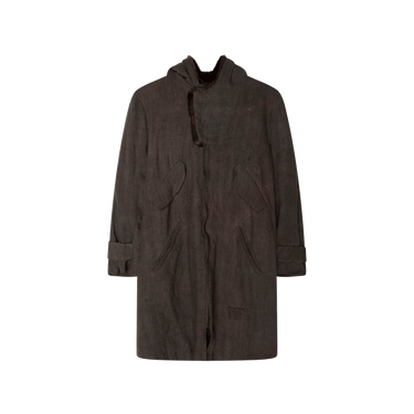 By Walid Brown Fur Lined Coat
