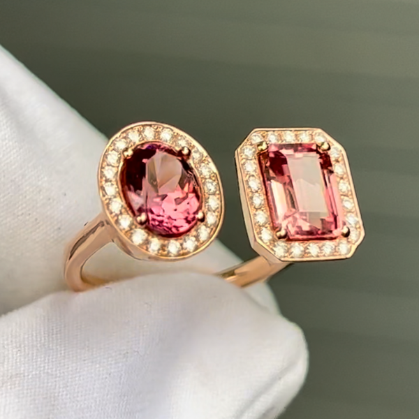 Lotus Garnet Ring