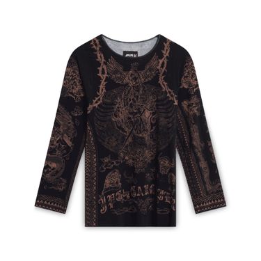 JPG by Gaultier Graphic Long Sleeve - Black