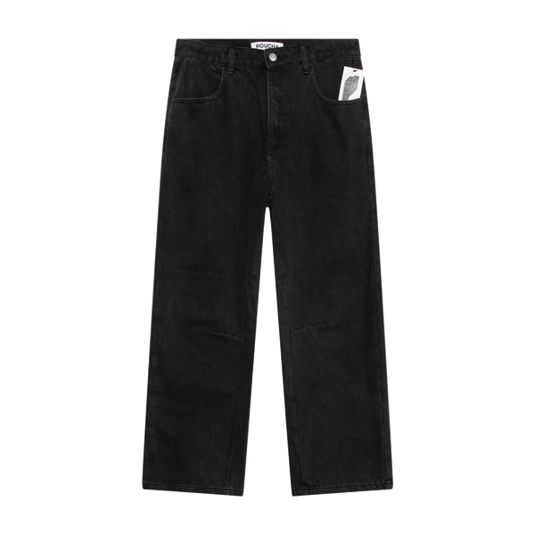 Roucha Black Diane Denim Curved Leg Jeans