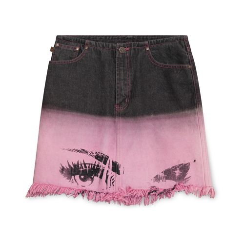 Club Glam Black pink Ombré denim Skirt