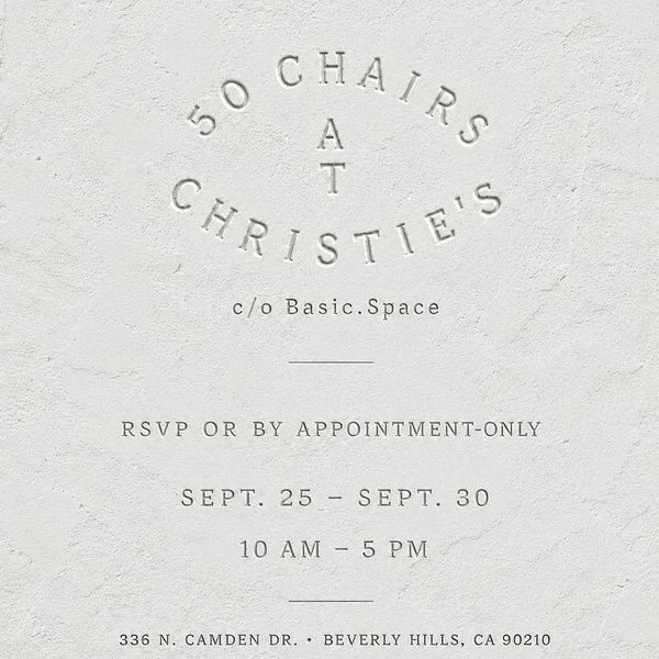 50 Chairs at Christie's