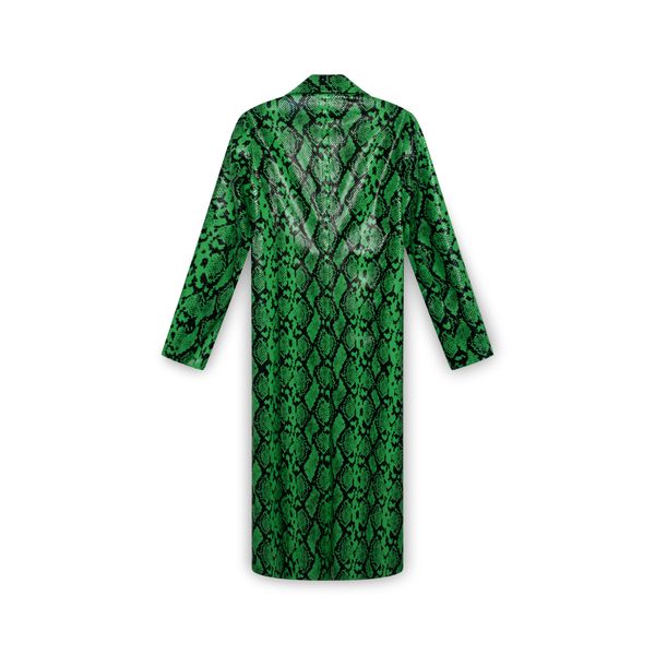 Simon Miller Green Joto Faux Snakeskin Coat