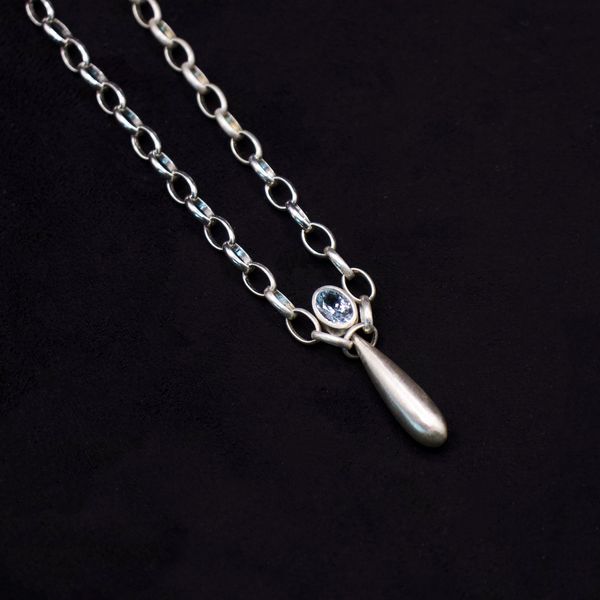 Aquamarine Drop Necklace