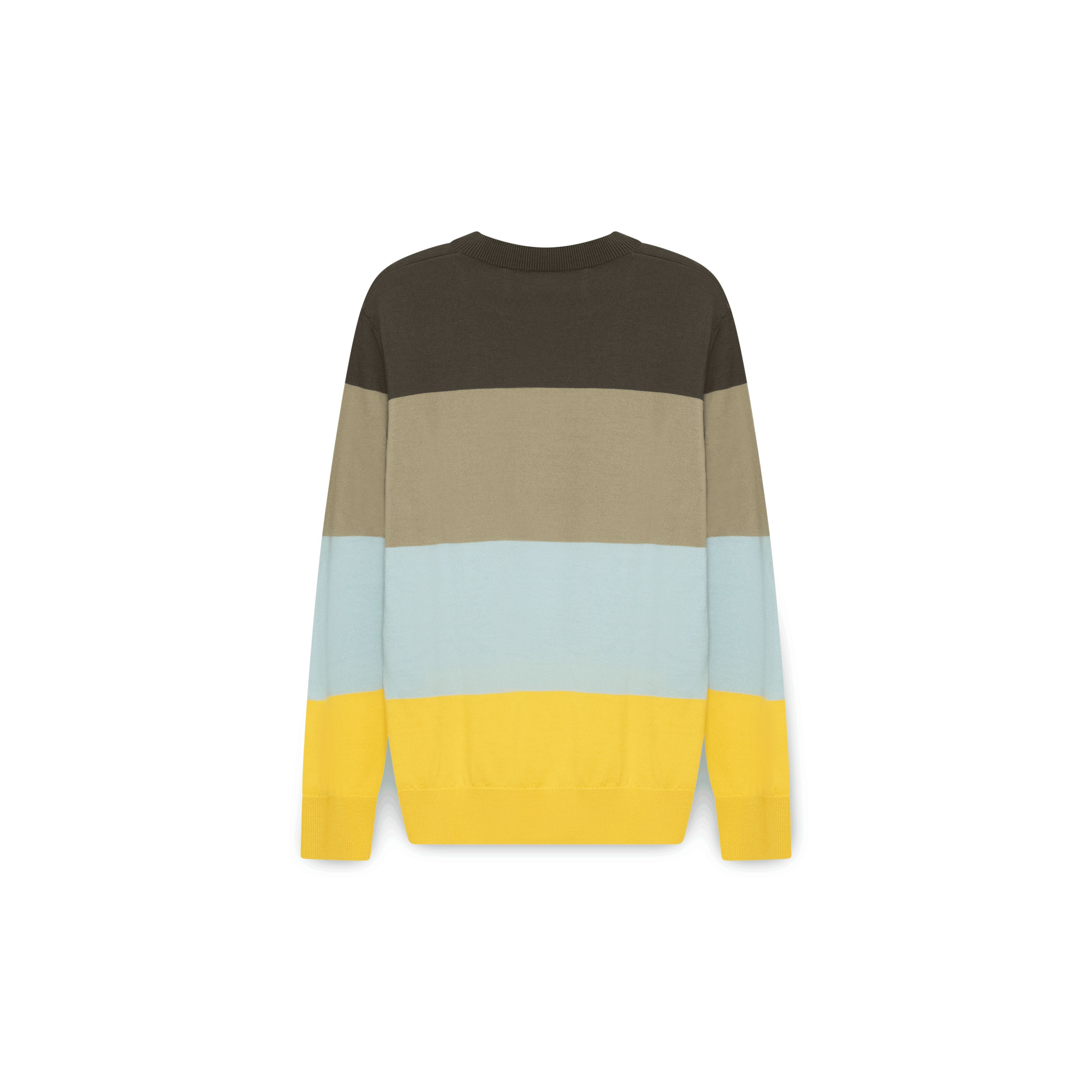 PERVERZE Multicolor Mohair Stripe Wide Top Sweater by Ella Snyder